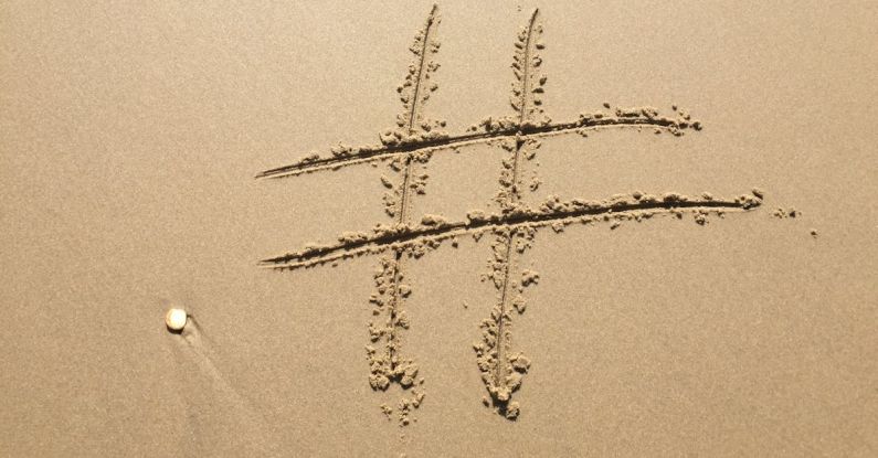 Hashtags - Number Sign Sand Artwork