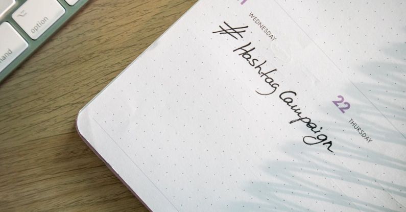 Hashtag Campaigns - Close-up of a Handwritten Note in a Calendar
