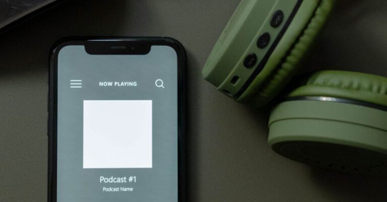 Podcast Trends - A Podcast Music Playing on a Smartphone